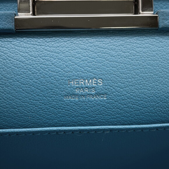 Hermes Hermès Click H 21 Shoulder Bag in Blue Jean/Evergrain with D Stamp - Picture 14 of 15